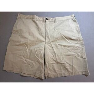 Nautica Deck Shorts Mens 50 Beige Canvas Pocketed Straight‎ Button Men.